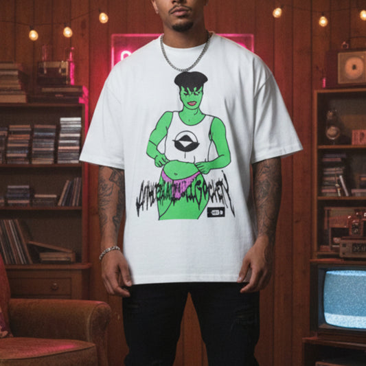 GAME ON // OVERSIZED WHITE TEE